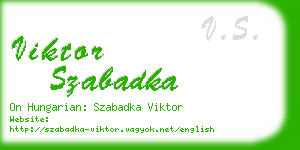 viktor szabadka business card